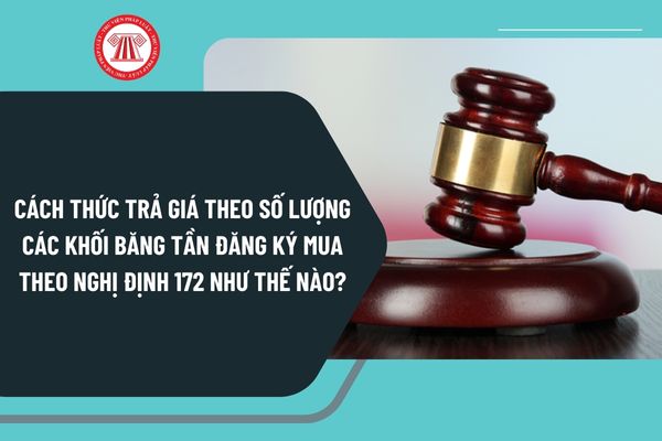 Cách thức trả giá theo số lượng các khối băng tần đăng ký mua theo Nghị định 172 như thế nào?