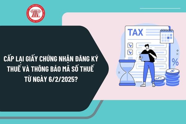 Cấp lại Giấy chứng nhận đăng ký thuế và Thông báo mã số thuế đối với tổ chức mới nhất 2025 như thế nào?