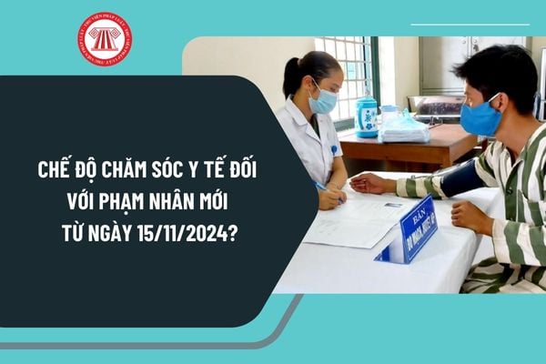 Chế độ chăm sóc y tế đối với phạm nhân mới từ ngày 15/11/2024 theo Nghị định 118 như thế nào?