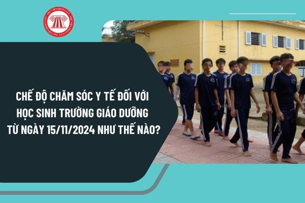 Chế độ chăm sóc y tế đối với học sinh trường giáo dưỡng từ ngày 15/11/2024 theo Nghị định 118 như thế nào?