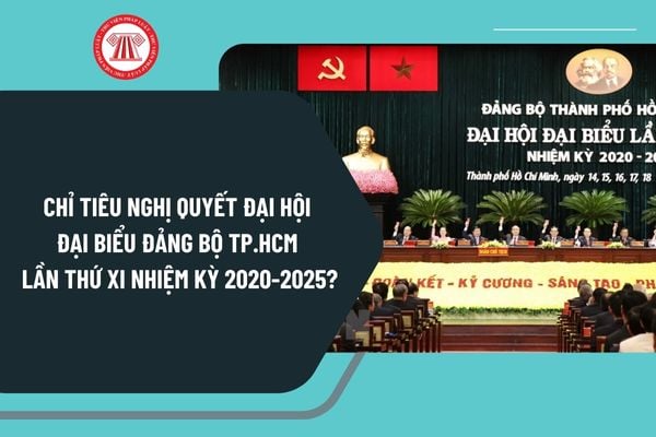 Chỉ tiêu Nghị quyết Đại hội đại biểu Đảng bộ Thành phố Hồ Chí Minh lần thứ XI nhiệm kỳ 2020 2025?