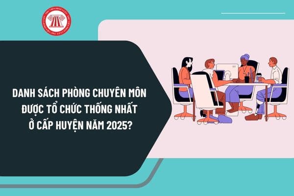 Danh sách phòng chuyên môn được tổ chức thống nhất ở cấp huyện năm 2025? Vị trí và chức năng của phòng ra sao?