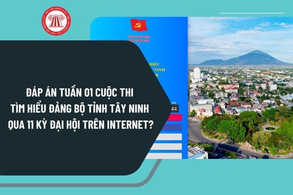 Đáp án Cuộc thi tìm hiểu Đảng bộ tỉnh Tây Ninh qua 11 kỳ Đại hội trên Internet Tuần 1 như thế nào?