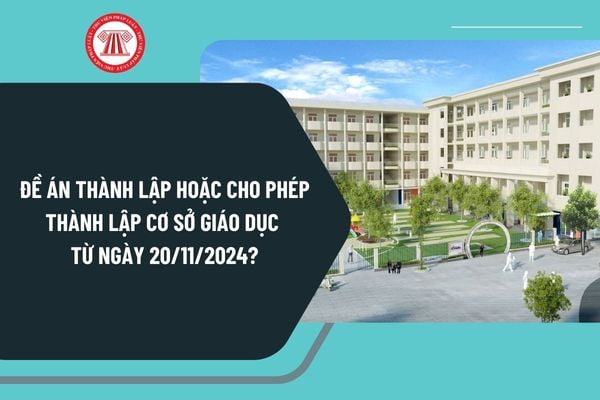 Đề án thành lập hoặc cho phép thành lập cơ sở giáo dục từ ngày 20/11/2024 theo Nghị định 125 như thế nào?