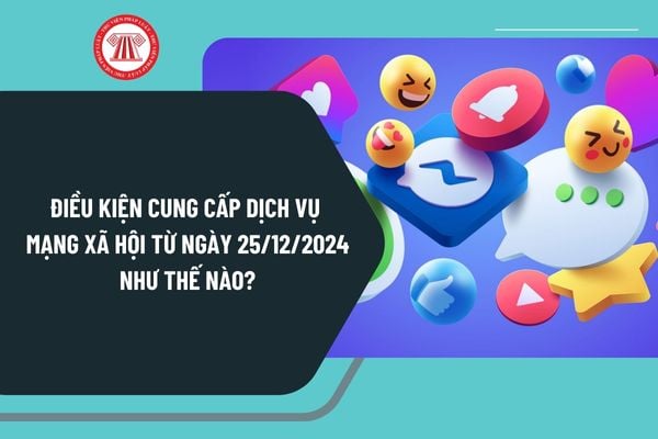 Điều kiện cung cấp dịch vụ mạng xã hội từ ngày 25/12/2024 theo Nghị định 147 quy định như thế nào?