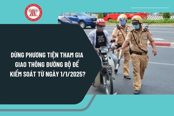 Dừng phương tiện tham gia giao thông đường bộ để kiểm soát từ ngày 1/1/2025 thực hiện như thế nào?