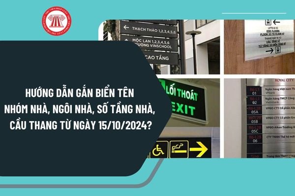 Hướng dẫn gắn biển tên nhóm nhà, ngôi nhà, số tầng nhà, cầu thang từ ngày 15/10/2024 như thế nào?