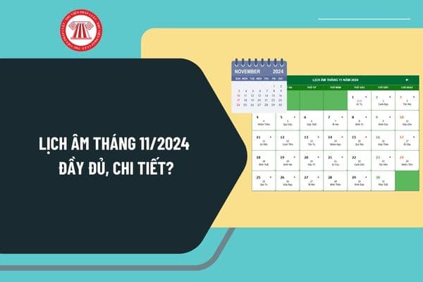 Lịch âm tháng 11 2024 đầy đủ, chi tiết? Xem lịch âm tháng 11 2024 ở đâu? Lịch âm tháng 11 2024 có ngày 30 không?