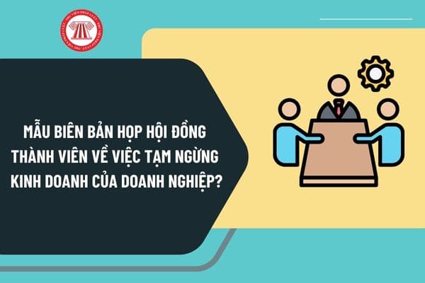 Mẫu biên bản họp hội đồng thành viên về việc tạm ngừng kinh doanh của doanh nghiệp mới nhất?