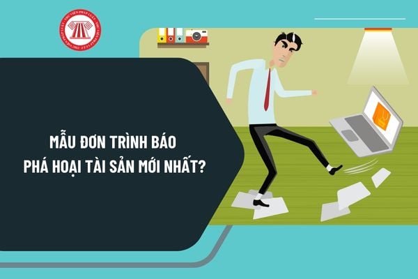 Mẫu đơn trình báo phá hoại tài sản mới nhất? Hướng dẫn lập mẫu đơn trình báo phá hoại tài sản?