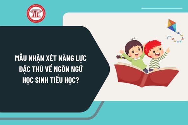 Mẫu nhận xét năng lực đặc thù về ngôn ngữ học sinh tiểu học như thế nào? Tổng hợp đánh giá kết quả giáo dục ra sao?