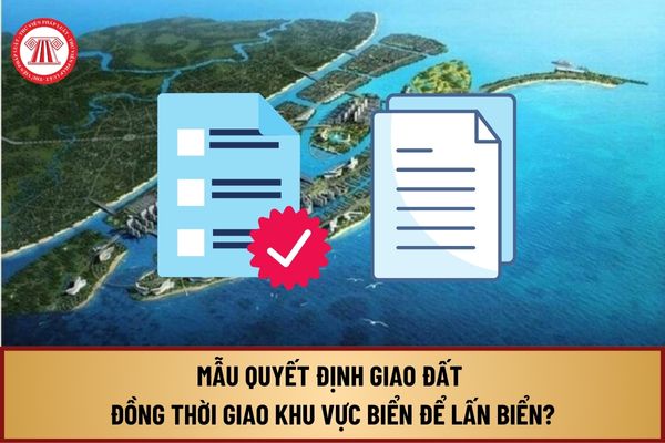 Mẫu Quyết định giao đất đồng thời giao khu vực biển để lấn biển từ ngày 01/8/2024 như thế nào?