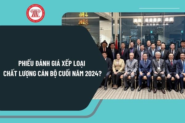 Phiếu đánh giá xếp loại chất lượng cán bộ cuối năm 2024? Tải mẫu phiếu đánh giá xếp loại chất lượng cán bộ cuối năm ở đâu?