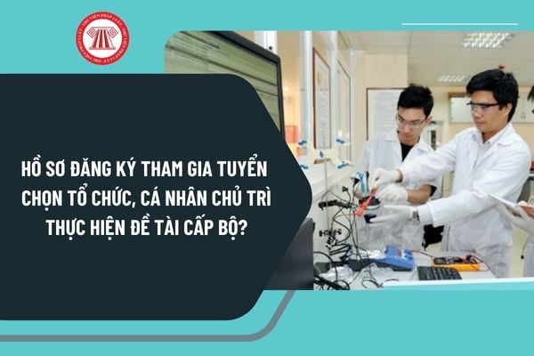 Hồ sơ đăng ký tham gia tuyển chọn tổ chức, cá nhân chủ trì thực hiện đề tài cấp bộ từ ngày 5/1/2025 gồm những gì?