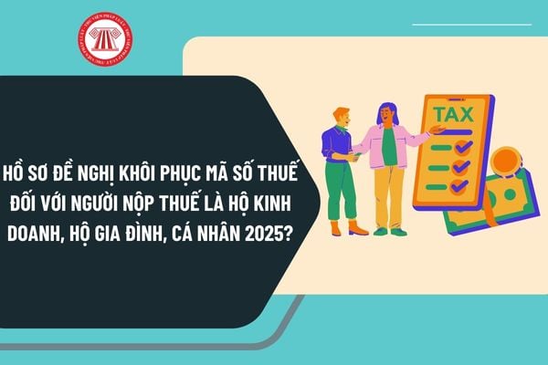 Hồ sơ đề nghị khôi phục mã số thuế đối với người nộp thuế là hộ kinh doanh, hộ gia đình, cá nhân 2025 gồm những gì?