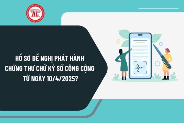 Hồ sơ đề nghị phát hành chứng thư chữ ký số công cộng từ ngày 10/4/2025 theo Nghị định 23 như thế nào?