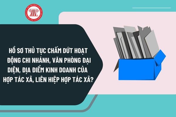 Hồ sơ thủ tục chấm dứt hoạt động chi nhánh, văn phòng đại diện, địa điểm kinh doanh của hợp tác xã, liên hiệp hợp tác xã gồm những gì?