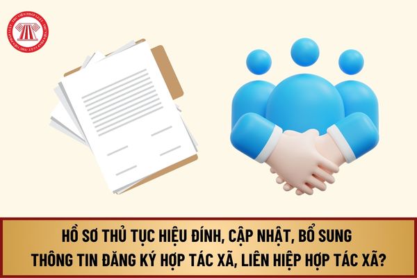 Hồ sơ thủ tục hiệu đính, cập nhật, bổ sung thông tin đăng ký hợp tác xã, liên hiệp hợp tác xã từ 13/8/2024 gồm những gì?