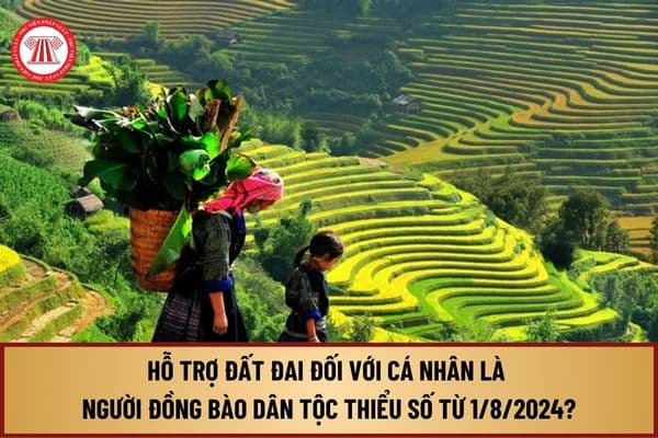 Hỗ trợ đất đai đối với cá nhân là người đồng bào dân tộc thiểu số từ 1/8/2024 được thực hiện theo quy định như thế nào?