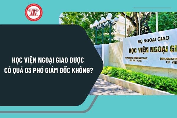 Học viện Ngoại giao đươc có quá 03 Phó Giám đốc không? Học viện Ngoại giao có nhiệm vụ và quyền hạn như thế nào?