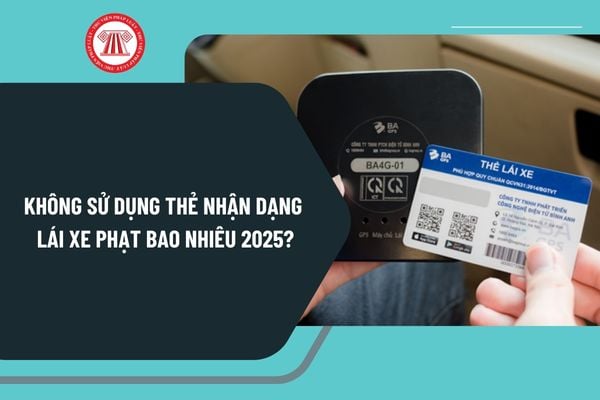 Không sử dụng thẻ nhận dạng lái xe phạt bao nhiêu 2025? Sử dụng thẻ nhận dạng lái xe của lái xe khác phạt bao nhiêu?