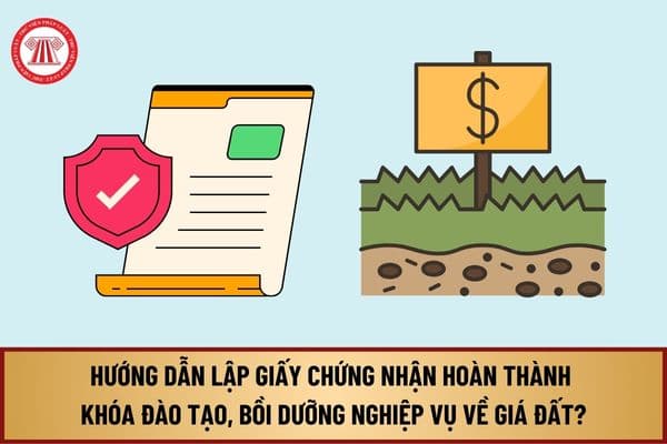 Hướng dẫn lập Giấy chứng nhận hoàn thành khóa đào tạo, bồi dưỡng nghiệp vụ về giá đất từ 1/8/2024 như thế nào?