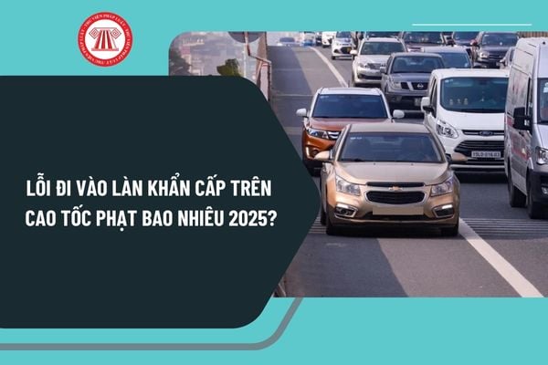 Lỗi đi vào làn khẩn cấp trên cao tốc phạt bao nhiêu 2025? Lỗi đi vào làn khẩn cấp trên cao tốc bị trừ mấy điểm?