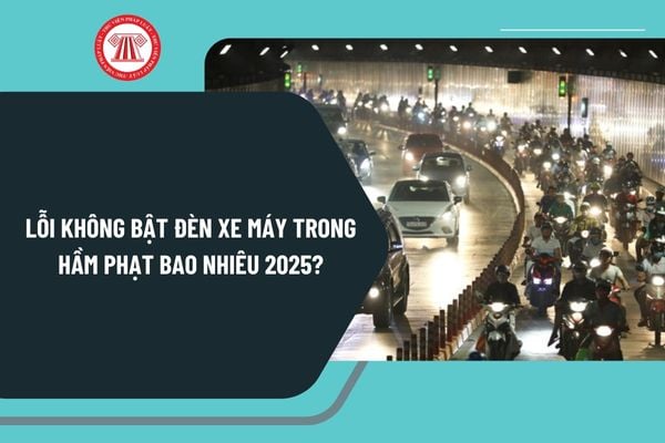 Lỗi không bật đèn xe máy trong hầm phạt bao nhiêu 2025? Không bật đèn xe máy trong hầm trừ bao nhiêu điểm?