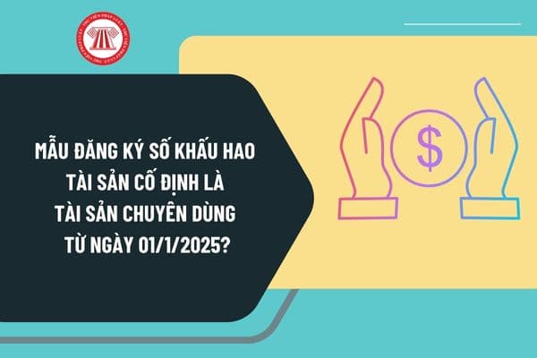 Mẫu đăng ký số khấu hao tài sản cố định là tài sản chuyên dùng từ ngày 01/1/2025 theo Thông tư 72 năm 2024 như thế nào?