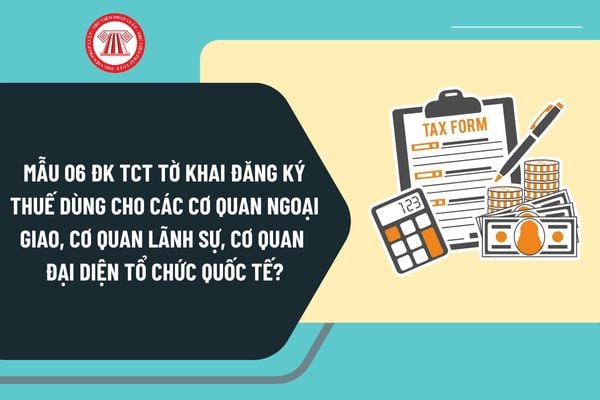 Mẫu 06 ĐK TCT tờ khai đăng ký thuế dùng cho các cơ quan ngoại giao, cơ quan lãnh sự, cơ quan đại diện tổ chức quốc tế mới nhất 2025?