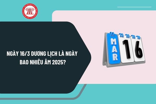 Ngày 16 3 dương lịch là ngày bao nhiêu âm 2025? Ngày 16 3 dương là bao nhiêu âm 2025? Ngày 16 tháng 3 năm 2025 là thứ mấy?