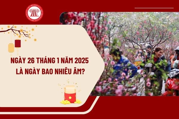 Ngày 26 tháng 1 năm 2025 là ngày bao nhiêu âm? Ngày 26 tháng 1 năm 2025 thứ mấy trong tuần? Tết Âm lịch 2025 ngày mấy?