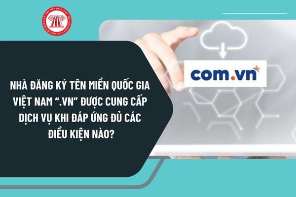 Nhà đăng ký tên miền quốc gia Việt Nam vn được cung cấp dịch vụ khi đáp ứng đủ các điều kiện nào từ 25/12/2024?