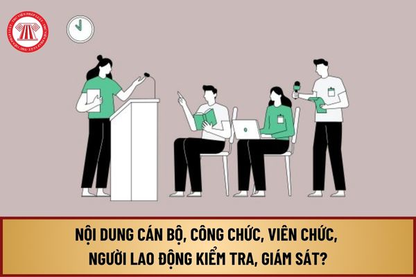 Nội dung cán bộ, công chức, viên chức, người lao động kiểm tra, giám sát theo Luật Thực hiện cơ sở dân chủ như thế nào?