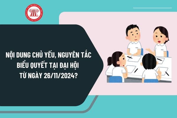 Nội dung chủ yếu, nguyên tắc biểu quyết tại đại hội của hội từ ngày 26/11/2024 như thế nào?