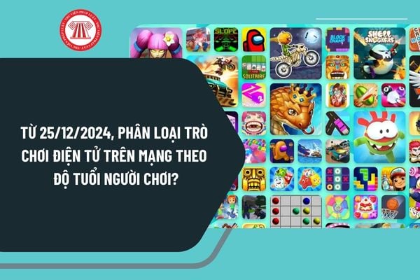 Từ 25/12/2024, phân loại trò chơi điện tử trên mạng theo độ tuổi người chơi tại Nghị định 147 như thế nào?