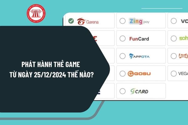 Phát hành thẻ game từ ngày 25/12/2024 quy định thế nào? Quy định vật phẩm ảo, đơn vị ảo, điểm thưởng ra sao?