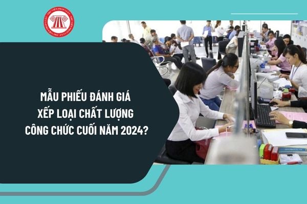 Mẫu phiếu đánh giá xếp loại chất lượng công chức cuối năm 2024? Tải phiếu đánh giá xếp loại chất lượng công chức cuối năm?