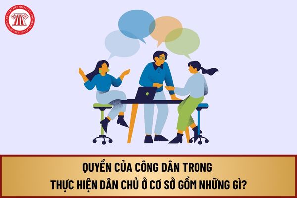 Theo Luật Thực hiện dân chủ ở cơ sở 2022, Quyền của công dân trong thực hiện dân chủ ở cơ sở gồm những gì?