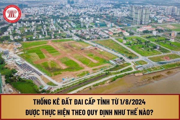 Cách thực hiện thống kê đất đai cấp tỉnh từ ngày 01/8/2024 theo Thông tư 08/2024 như thế nào?