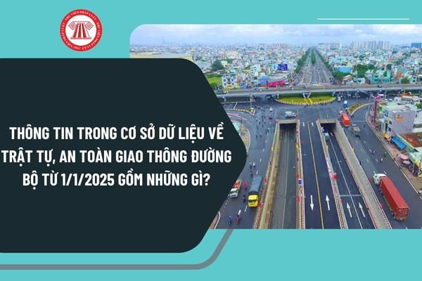 Thông tin trong Cơ sở dữ liệu về trật tự, an toàn giao thông đường bộ từ ngày 1/1/2025 gồm những gì?