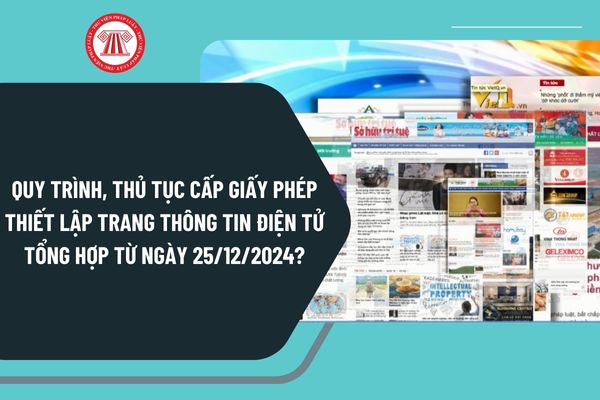 Quy trình, thủ tục cấp Giấy phép thiết lập trang thông tin điện tử tổng hợp từ ngày 25/12/2024 thực hiện như thế nào?