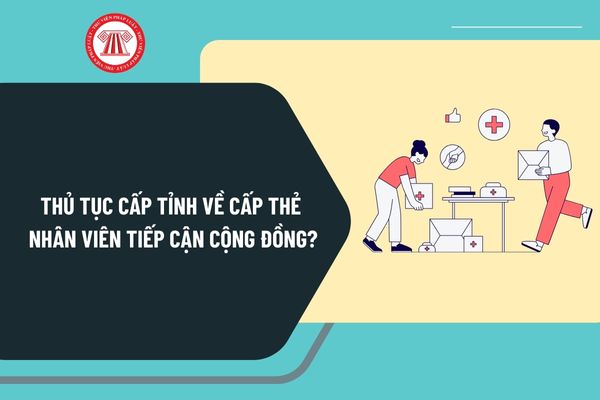 Thủ tục cấp tỉnh về cấp thẻ nhân viên tiếp cận cộng đồng theo Quyết định 3555 thực hiện như thế nào?