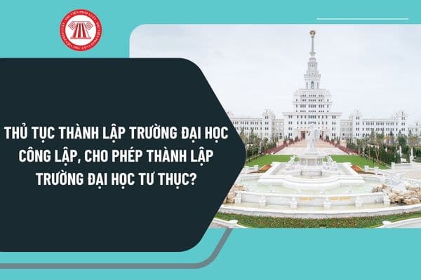 Thủ tục thành lập trường đại học công lập, cho phép thành lập trường đại học tư thục theo Nghị định 125 ra sao?