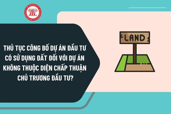 Thủ tục Công bố dự án đầu tư có sử dụng đất đối với dự án không thuộc diện chấp thuận chủ trương đầu tư ở cấp tỉnh ra sao?