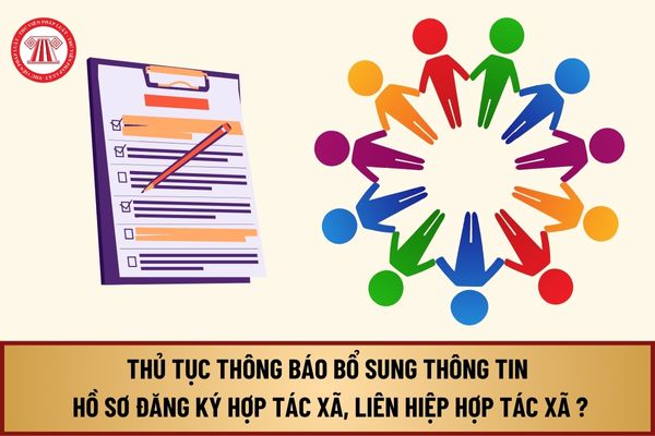 Thủ tục Thông báo bổ sung, cập nhật thông tin trong hồ sơ đăng ký hợp tác xã, liên hiệp hợp tác xã mới nhất 2024 thế nào?