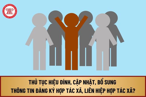 Thủ tục hiệu đính, cập nhật, bổ sung thông tin đăng ký hợp tác xã, liên hiệp hợp tác xã từ 13/8/2024 thực hiện như thế nào?