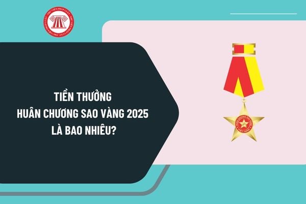 Tiền thưởng Huân chương Sao vàng 2025 là bao nhiêu? Tiêu chuẩn khen thưởng Huân chương Sao vàng mới nhất hiện nay?