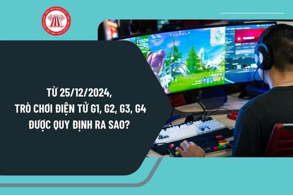 Từ 25/12/2024, Trò chơi điện tử G1, G2, G3, G4 được quy định ra sao? Trò chơi điện tử trên mạng phân loại theo các độ tuổi nào?