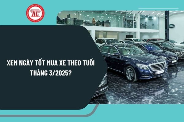 Xem ngày tốt mua xe theo tuổi tháng 3 2025? Ngày tốt mua xe tháng 3 2025? Ngày tốt mua xe tháng 3 2025 của 12 con giáp?